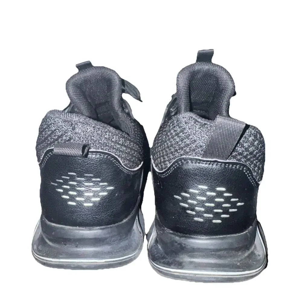 Suadex Men's Steel Toe Safety Work Black Sneakers Lightweight Slip Resistant